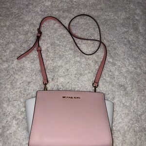 Michael Kors Tri-Color Pink and White Crossbody